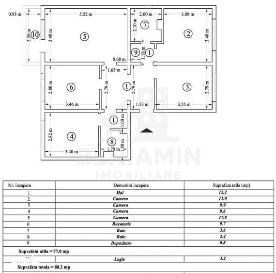 Apartament cu 4 camere decomandat în Astra