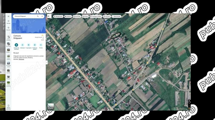 Teren de 3600 mp, în Drăgușeni