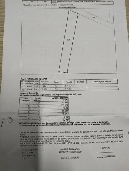 Teren de 2792 mp, în Rotarea