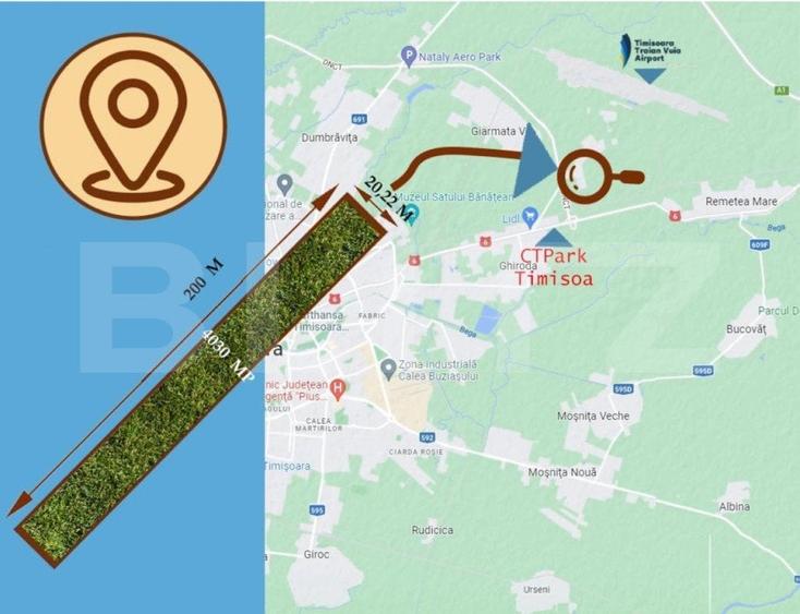 Teren agricol extravilan de 4500 mp, în Exterior Sud