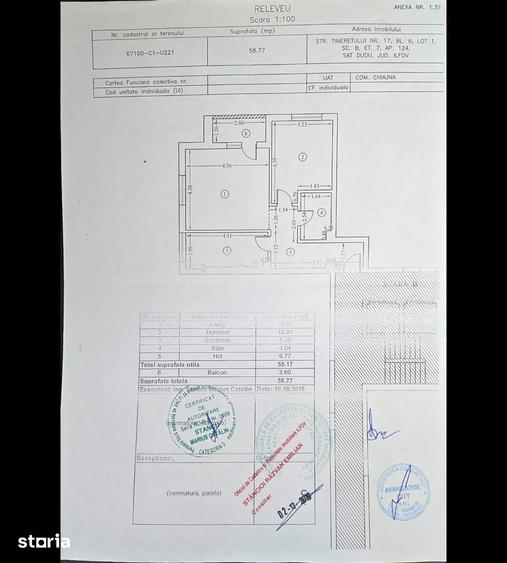 Apartament cu 2 camere decomandat în Chiajna