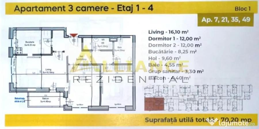 Garsonieră decomandată în Central