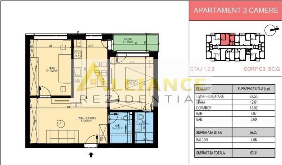 Leordeni Primarie 3 camere Bloc Boutique cu lift - 4
