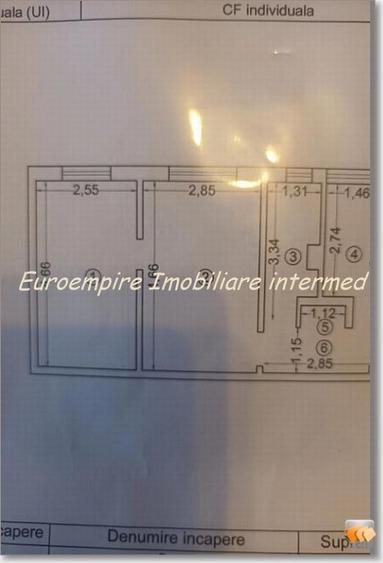 Apartament cu 2 camere semidecomandat în Km 4