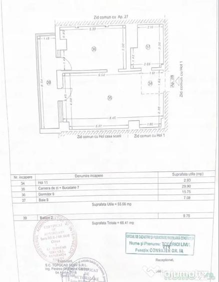 Apartament cu 2 camere semidecomandat în Central
