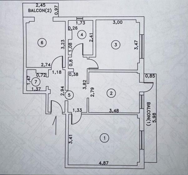 Apartament cu 3 camere decomandat în Nicolae Bălcescu