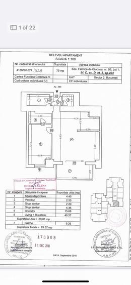 Apartament cu 2 camere decomandat în Pipera