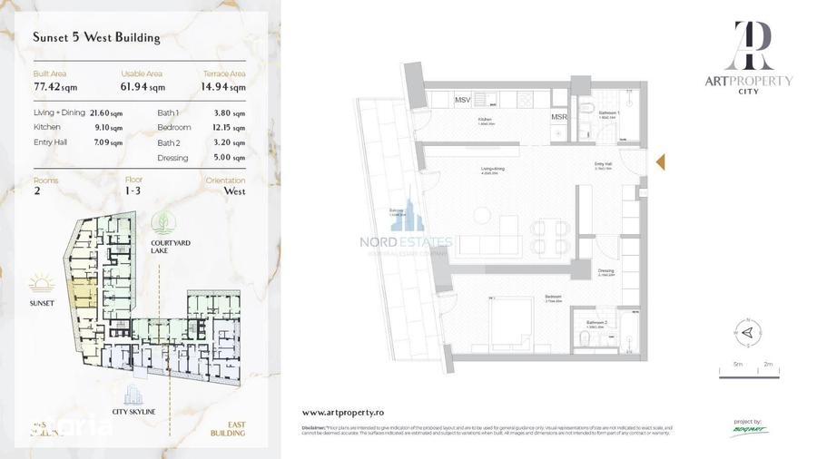 Apartament cu 2 camere, mobilat în Dămăroaia