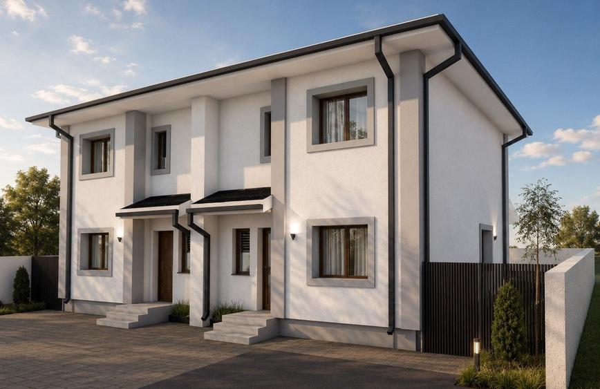 Duplex cu 4 camere cu Canalizare în Moșnița Veche