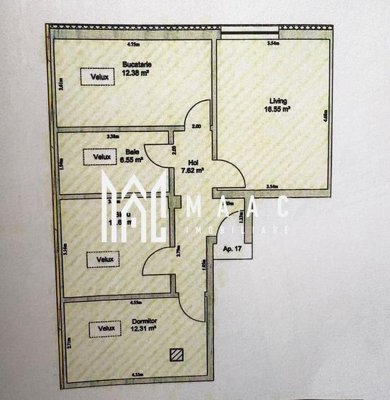 Apartament cu 3 camere decomandat, mobilat în Turnișor