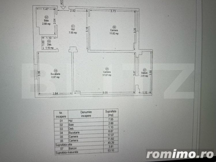 Apartament cu 2 camere decomandat în P-ța Victoriei