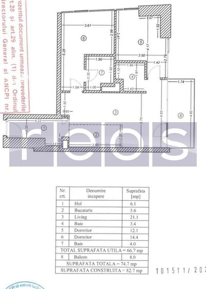 Apartament cu 3 camere decomandat, mobilat în Floreasca