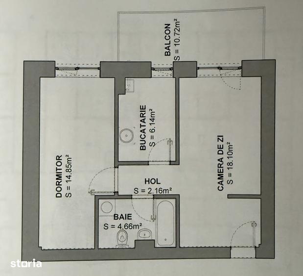 Apartament cu 2 camere decomandat în Theodor Pallady