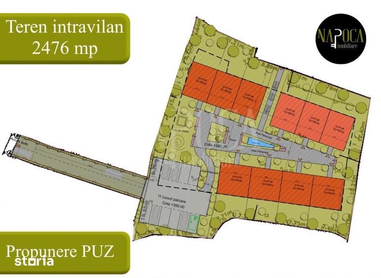 Teren de 2476 mp, în Gruia
