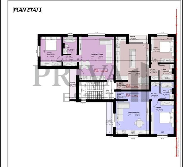 Apartament cu 2 camere semidecomandat în Moșnița Nouă