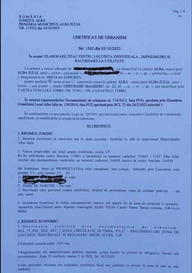 Teren Construcții intravilan de 410 mp, în Partoș