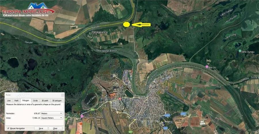Teren de 7467 mp, în Pătlăgeanca