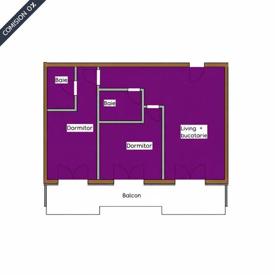 Apartament cu 3 camere în Nord