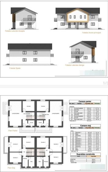 Duplex cu 5 camere cu Canalizare în Cățelu
