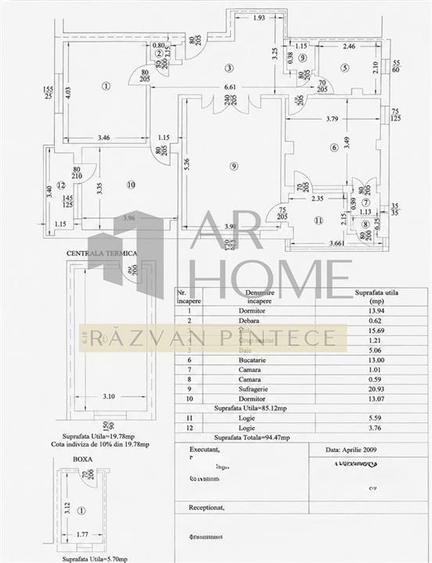 Apartament cu 3 camere decomandat în Ultracentral