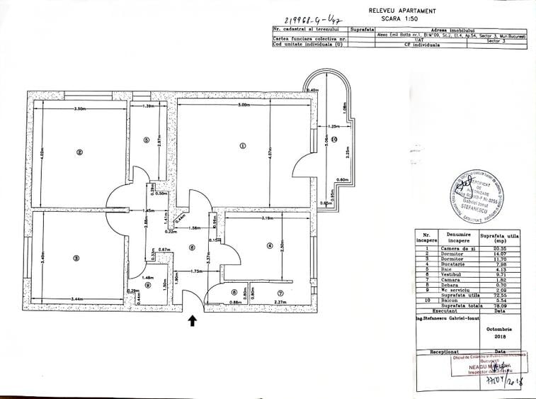 Apartament cu 3 camere decomandat, mobilat în Unirii