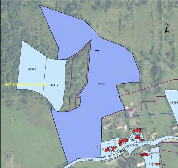 Teren de 28455 mp, în Mănăstirea Cașin