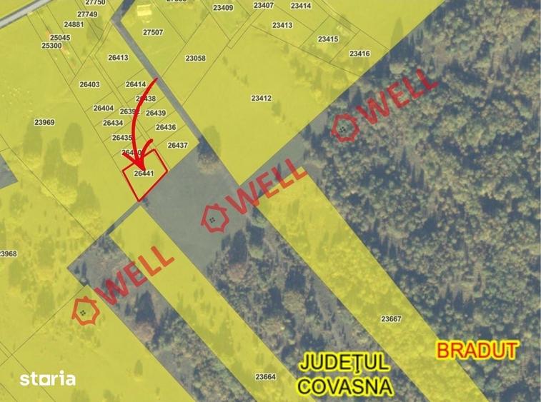 Teren de 884 mp, în Brăduț