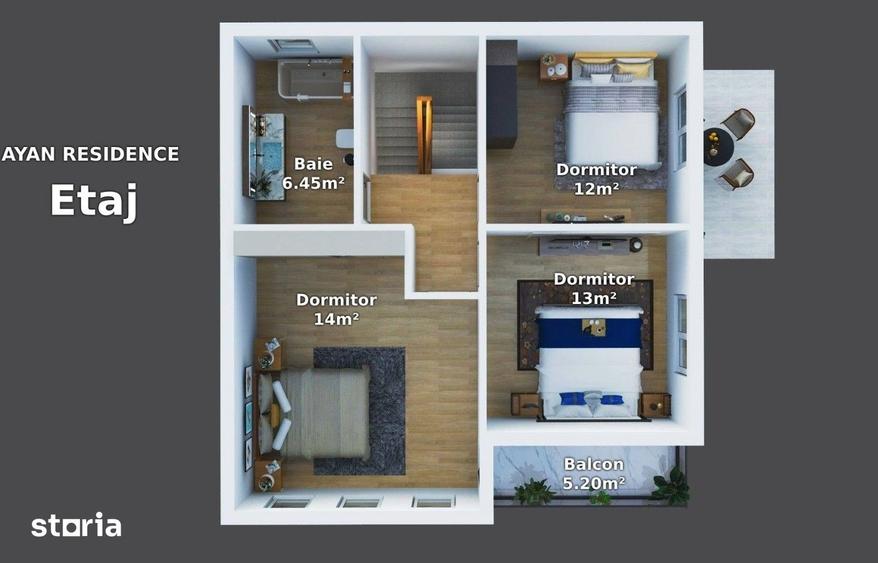 Casă cu 4 camere cu Teren 275 Mp în Chiajna