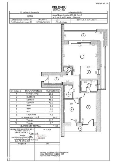 Apartament nou 3 camere in Baneasa