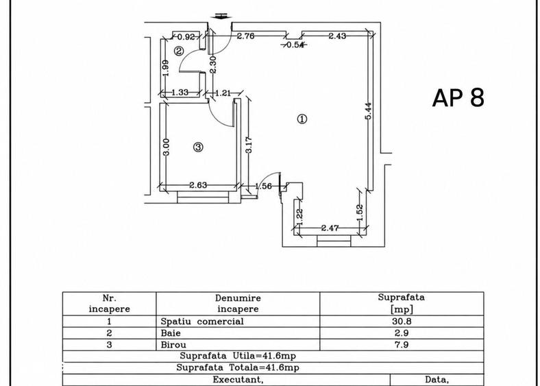 Apartament cu 2 camere în Odăile