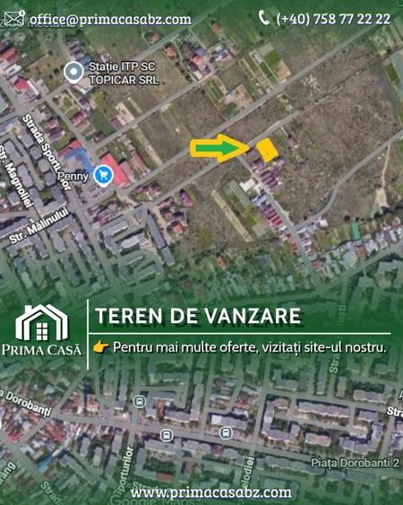 Teren Construcții intravilan de 1071 mp, în Broșteni