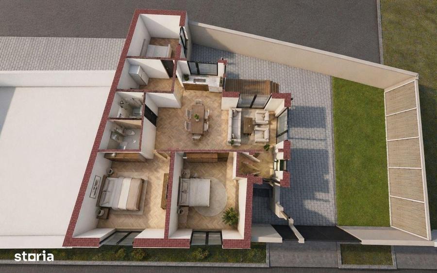 Casă cu 3 camere în Central