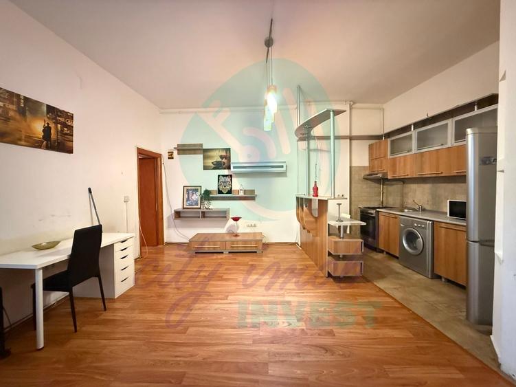 Apartament cu 2 camere semidecomandat, mobilat în Moșilor