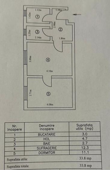 Apartament 2 camere ,mobilat si uitlat ,centrala proprie .Soseaua Bucuresti (Alexandria). -38.900 ,usor negociabil . - 4