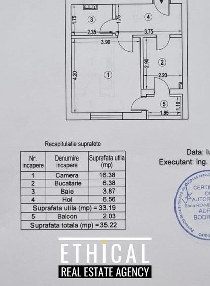 Garsonieră decomandată, mobilată în Militari