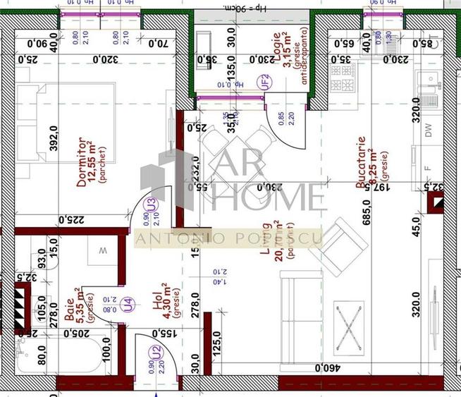Apartament cu 2 camere decomandat în Nord - Spitalul Județean