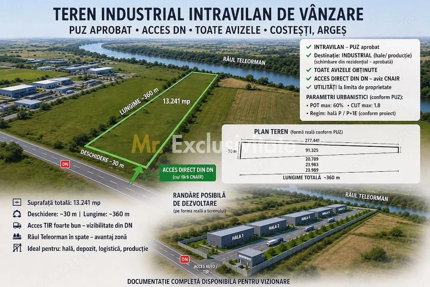 Teren industrial 13.241 mp | Coste?ti, Arge? - 1