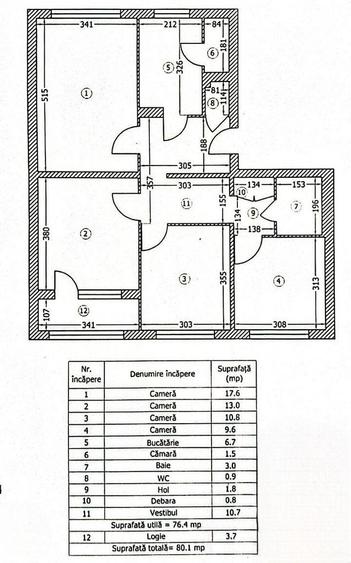 Apartament cu 4 camere decomandat în Militari