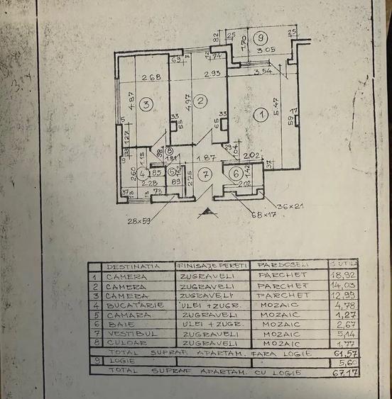 Apartament cu 3 camere decomandat, mobilat în P-ța Romană