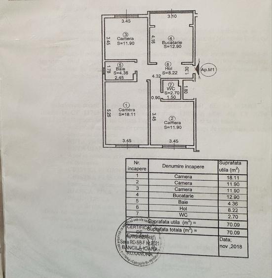 Apartament cu 3 camere decomandat în Vasile Aaron