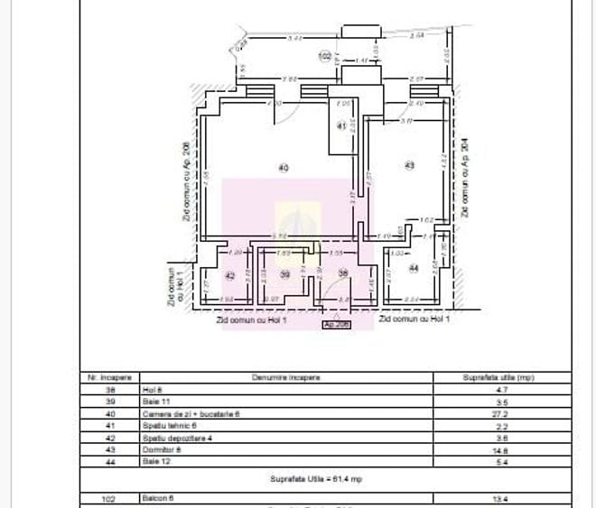 Apartament cu 2 camere în Nord