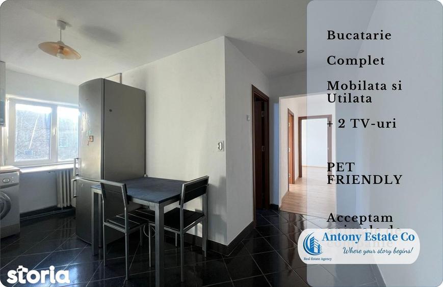 Apartament cu 2 camere decomandat, mobilat în Rogerius