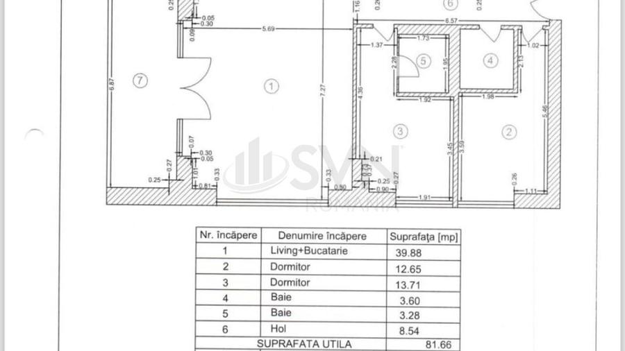 Apartament cu 3 camere semidecomandat în Floreasca