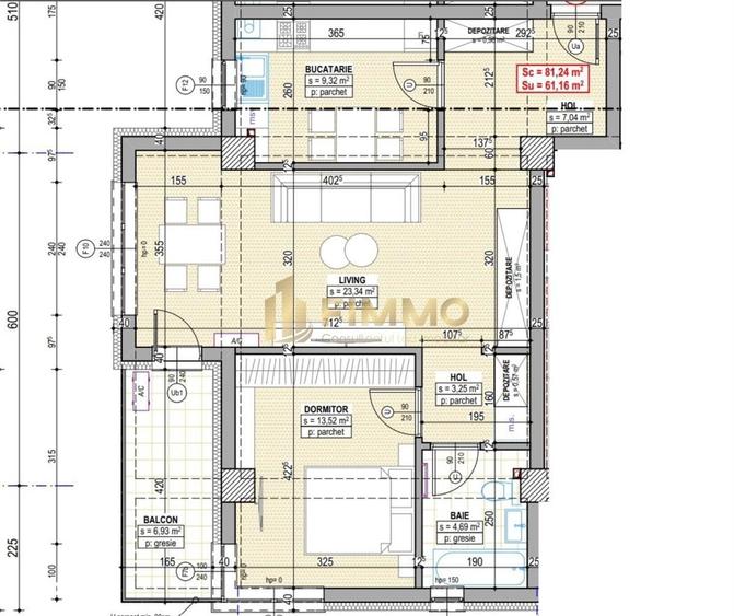 Apartament cu 2 camere în Central