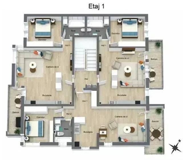 Apartament cu 2 camere în Central