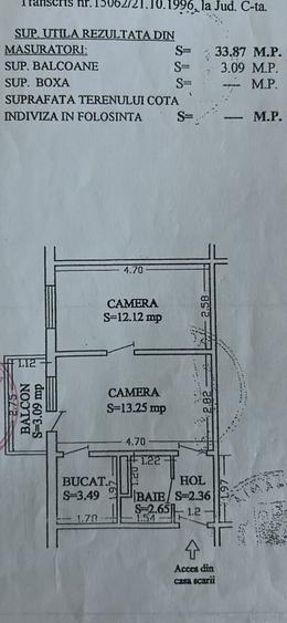 Apartament cu 2 camere nedecomandat în Sat Vacanță