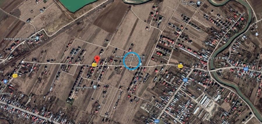 Teren Construcții intravilan de 1220 mp, în Domnești