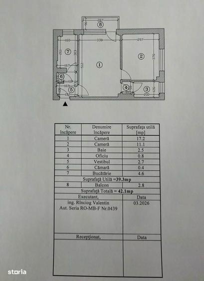 Apartament cu 2 camere decomandat, mobilat în Aviatorilor