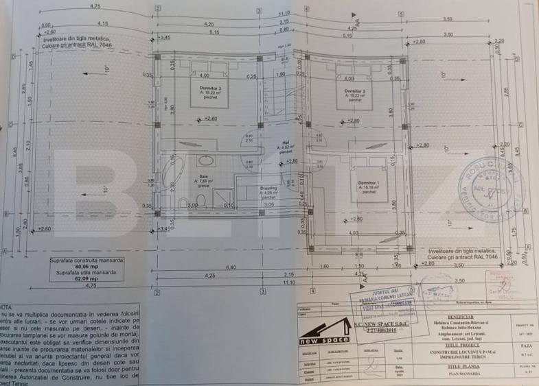 Teren Construcții intravilan de 1267 mp, în Lețcani