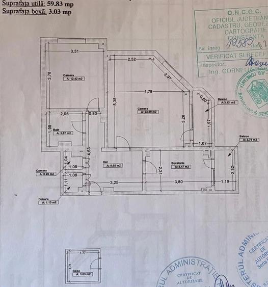 Apartament cu 2 camere decomandat în Nord